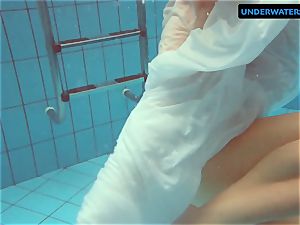 redhead Diana red-hot and nasty in a white dress