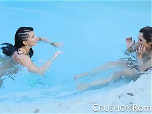 kick damsels - Romi Rain and Reena Sky tear up in the pool