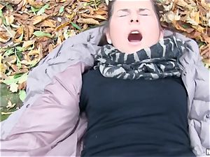 Ashley woods plunged in her stellar puss in public