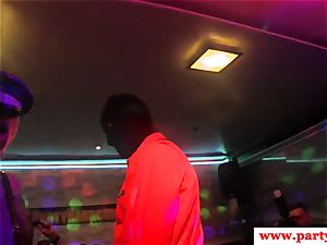 Glam euro amateurs inhaling cock at party